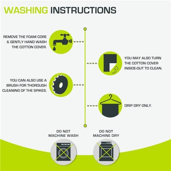 Acupressure Mat and Pillow Set for Back/Neck Pain Relief and Muscle Relaxation - Picture 6 of 7